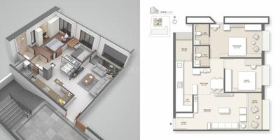 Image of 800 Sq.ft 2 BHK Apartment / Flat for sale in Ganga Heights, Chandkheda, Ahmedabad for Rs. 6500000