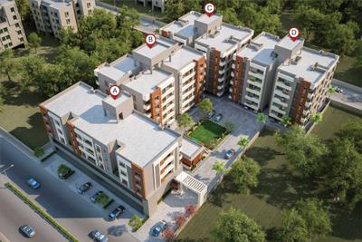 Image of 600 Sq.ft 3 BHK Apartment / Flat for sale in Avadh Atria, Atladara, Vadodara for Rs. 2500000