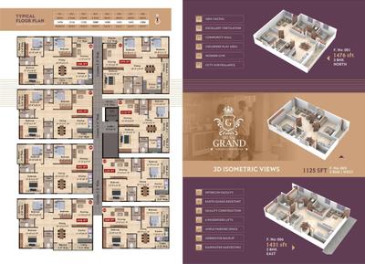 Image of 1116 Sq.ft 2 BHK Apartment / Flat for sale in GM Sri Sai Grand, NRI Layout, Bengaluru for Rs. 7400000