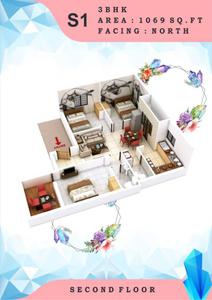 Image of 1069 Sq.ft 3 BHK Apartment / Flat for sale in AK Crystal, Anakaputhur, Chennai for Rs. 5700000