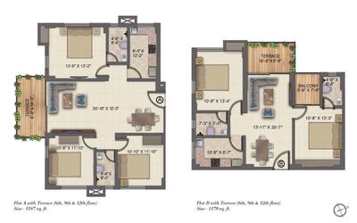 Image of 1075 Sq.ft 2 BHK Apartment / Flat for sale in Ambient Winds, Kalikapur, EM Bypass, Kolkata for Rs. 9500000