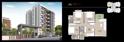 Image of 752 Sq.ft 3 BHK Apartment / Flat for sale in Aangan Palm, Waghodia Road, Vadodara for Rs. 5000000