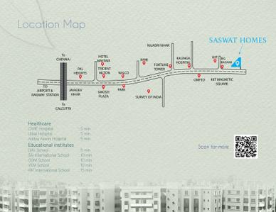 Image of 900 Sq.ft 2 BHK Apartment / Flat for sale in Saswat Homes, Patia, Bhubaneswar for Rs. 9200000
