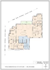 Image of 2000 Sq.ft 4 BHK Apartment / Flat for sale in Parinee Aria, Juhu, Mumbai for Rs. 112500000