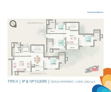 Image of 1104 Sq.ft 2 BHK Apartment / Flat for sale in Crescent Zinnia, Pottammal, Kozhikode for Rs. 7000000