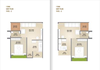 Image of 350 Sq.ft 1 BHK Apartment / Flat for sale in Aarush Joy Heights, Odhav, Ahmedabad for Rs. 2300000