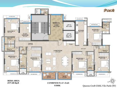 Image of 3400 Sq.ft 6 BHK Apartment / Flat for sale in Bharat Redevelopment of Queens Croft CHSL, Vile Parle West, Mumbai for Rs. 145000000