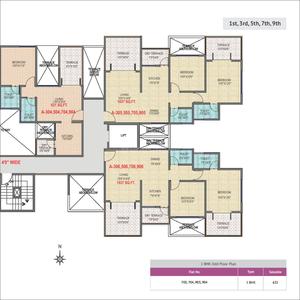 Image of 1036 Sq.ft 2 BHK Apartment / Flat for sale in Tulip Purple, Punawale, Pune for Rs. 7800000