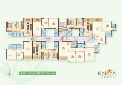 Image of 670 Sq.ft 1 BHK Apartment / Flat for sale in Bhoomi Kalash Greens, Panvel, Navi Mumbai for Rs. 3850000