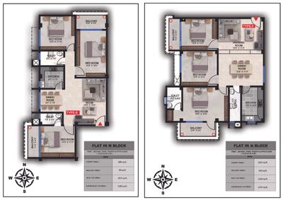 Image of 1028 Sq.ft 3 BHK Apartment / Flat for sale in Akash Tower, Beltola, Guwahati for Rs. 7567500