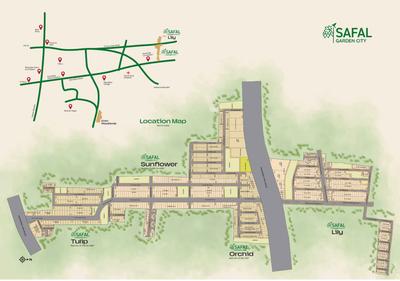Image of 1200 Sq.ft Residential Plot / Land for sale in Safal Garden City Tulip, Higonya, Indore for Rs. 6000000