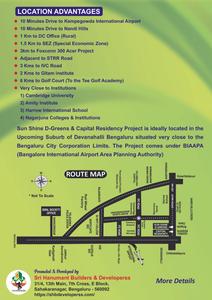Image of 2400 Sq.ft Residential Plot / Land for sale in Sunshine D Greens, Devanahalli, Bengaluru for Rs. 4200000