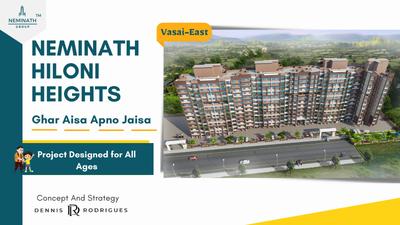 Image of 660 Sq.ft 1 BHK Apartment / Flat for sale in Neminath Hiloni Heights, Fatherwadi, Vasai for Rs. 3650000