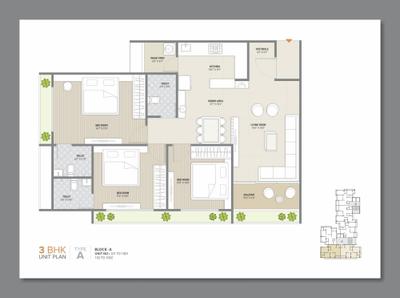 Image of 1755 Sq.ft 3 BHK Apartment / Flat for sale in Ishwar Imperial Heights, Ognaj, Ahmedabad for Rs. 8200000