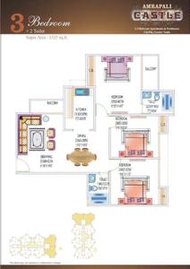 Image of 925 Sq.ft 2 BHK Apartment / Flat for sale in Amrapali Castle, Chi V, Greater Noida for Rs. 6700000