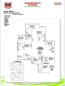Image of 800 Sq.ft 2 BHK Apartment / Flat for sale in Gaurs Sanskriti Vihar 10th Avenue, Noida Extension, Greater Noida for Rs. 8100000