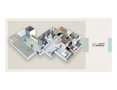 Image of 1750 Sq.ft 3 BHK Apartment / Flat for sale in Aaryan Embassy by Aaryan Builders, South Bopal, Ahmedabad for Rs. 9500000