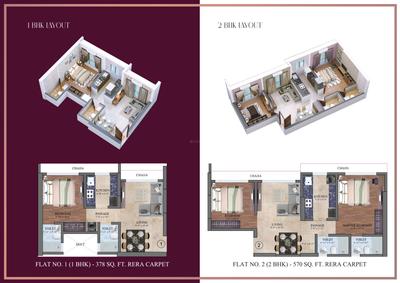 Image of 650 Sq.ft 2 BHK Apartment / Flat for sale in Dem Phoenix, Malad East, Mumbai for Rs. 14500000