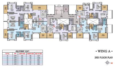 Image of 1000 Sq.ft 2 BHK Apartment / Flat for sale in Mittal Sun Aura, Anand Nagar, Sinhagad Road, Pune for Rs. 9500000