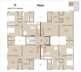 Image of 1186 Sq.ft 2 BHK Apartment / Flat for sale in Home Maker Advait, New Mehul Nagar, Jamnagar for Rs. 4000000