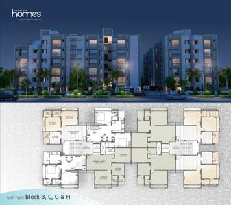 Image of 1000 Sq.ft 2 BHK Apartment / Flat for sale in Signature Homes, Sarkhej, Ahmedabad for Rs. 4700000