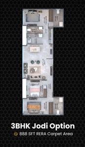 Image of 750 Sq.ft 2 BHK Apartment / Flat for sale in Queenstown Springs, Ghansoli, Navi Mumbai for Rs. 14500000