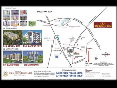 Image of 1500 Sq.ft 3 BHK Apartment / Flat for sale in GK Golden City by G K Shelters, Parappana Agrahara, Bengaluru for Rs. 12200000