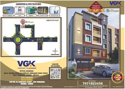 Image of 1550 Sq.ft 3 BHK Apartment / Flat for sale in VGK Sai Dharmik, Tambaram, Chennai for Rs. 15000000