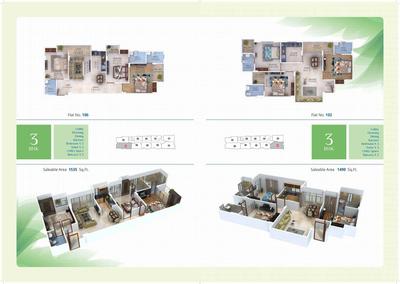 Image of 1050 Sq.ft 2 BHK Apartment / Flat for sale in Aradhana Bhavyaa Green, Jagatpura, Jaipur for Rs. 5200000