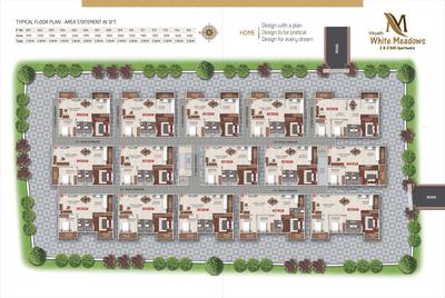 Image of 1450 Sq.ft 3 BHK Apartment / Flat for sale in Vikyath White Meadows by Vikyath Infra, K R Puram, Bengaluru for Rs. 15800000