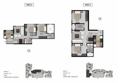 Image of 1495 Sq.ft 3 BHK Apartment / Flat for sale in Lalani Grandeur, Malad East, Mumbai for Rs. 27500000