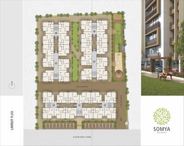 Image of 990 Sq.ft 2 BHK Apartment / Flat for sale in Tathya Somya Residency, Ujala Circle, Ahmedabad for Rs. 4200000
