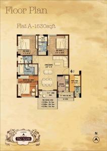 Image of 1530 Sq.ft 3 BHK Apartment / Flat for sale in Keventer The North, Kashipur, Kolkata for Rs. 13500000