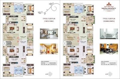 Image of 1508 Sq.ft 3 BHK Apartment / Flat for sale in Purnima Nikunj Regency, Gorewada, Nagpur for Rs. 6400000