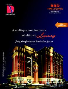 Image of 645 Sq.ft 1 BHK Studio for sale in Viraj BBD Times Square, Gomti Nagar, Lucknow for Rs. 6500000
