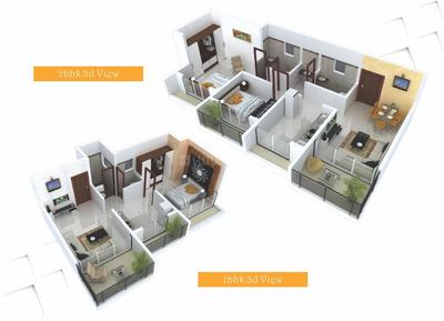 Image of 665 Sq.ft 1 BHK Apartment / Flat for sale in Sahayog Nilayam, Titwala, Thane for Rs. 4200000