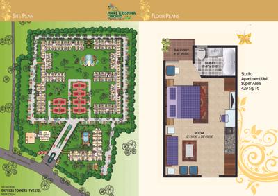 Image of 825 Sq.ft 2 BHK Apartment / Flat for sale in Hare Krishana Orchid, Sunrakh Bangar, Vrindavan for Rs. 8000000