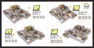 Image of 1100 Sq.ft 2 BHK Apartment / Flat for sale in AR ARB Gateway, Horamavu, Bengaluru for Rs. 9350000