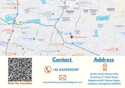 Image of 1264 Sq.ft 3 BHK Apartment / Flat for sale in Nithya Infra Sunshine, Kalyan Nagar, Bengaluru for Rs. 12700000