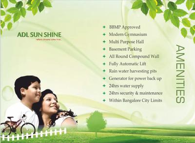 Image of 1116 Sq.ft 2 BHK Apartment / Flat for sale in Live ADL Sunshine by Live Spacess, HSR Layout, Bengaluru for Rs. 11500000