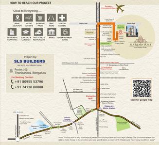 Image of 1210 Sq.ft 2 BHK Apartment / Flat for sale in SLS Kemp Fort, Srinivasa Nagar, Bengaluru for Rs. 6500000