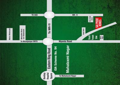 Image of 1022 Sq.ft 2 BHK Apartment / Flat for sale in Sai Pride Homes, Nipania, Indore for Rs. 7000000