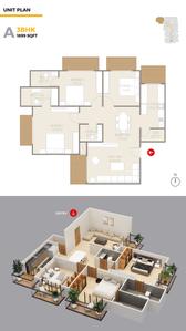 Image of 1600 Sq.ft 3 BHK Apartment / Flat for sale in Real Prabhu Krishna Embrace, Rajendra Nagar, Indore for Rs. 10300000