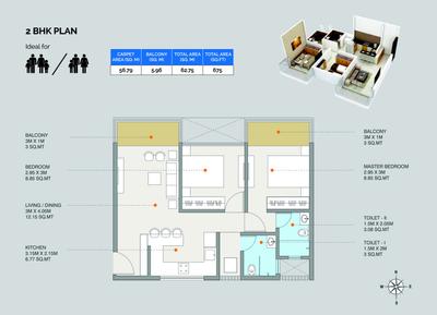 Image of 1460 Sq.ft 3 BHK Apartment / Flat for sale in Ravima Newton Homes Hadapsar Phase II, Hadapsar, Pune for Rs. 12000000