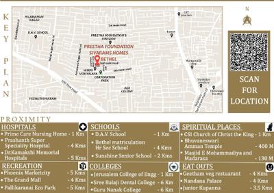 Image of 1560 Sq.ft 3 BHK Apartment / Flat for sale in SHPF Bethel, Velachery, Chennai for Rs. 15000000