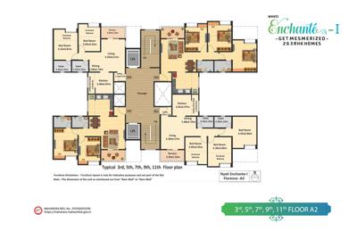 Image of 1050 Sq.ft 2 BHK Apartment / Flat for sale in Nyati Enchante II, Wadgaon Sheri, Pune for Rs. 9800000