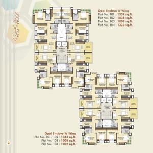 Image of 1110 Sq.ft 2 BHK Apartment / Flat for sale in Suyash Opal Enclave, Sadguru Nagar, Nashik for Rs. 6000000