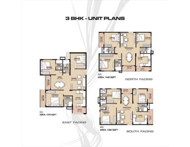Image of 1169 Sq.ft 2 BHK Apartment / Flat for sale in Mahaveer Rhyolite, Arakere, Bengaluru for Rs. 12300000