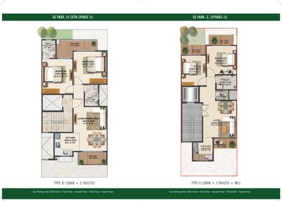 Image of 2495 Sq.ft 4 BHK Apartment / Flat for sale in Signature Global Park II, Sector 36, Gurgaon for Rs. 40000000