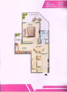 Image of 900 Sq.ft 3 BHK Apartment / Flat for sale in Emerald Anmol, Sector 88, Faridabad for Rs. 6500000